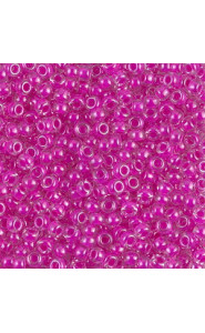 Miyuki rocailles Perlen 8/0 - Fuchsia lined crystal 8-209